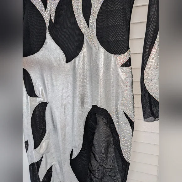 Black Latin Dance Dress - Picture 10 of 12